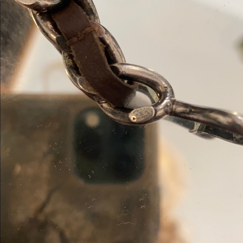 Chanel Nickel/silver brown leather belt - Picture 7 of 13